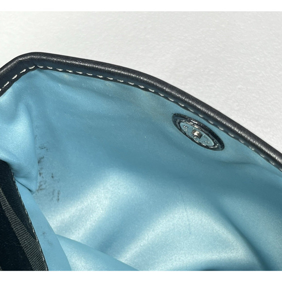 Coach Leah Signature C Turnlock Satchel Tote Handbag Black Jacquard Y2K - Picture 10 of 15